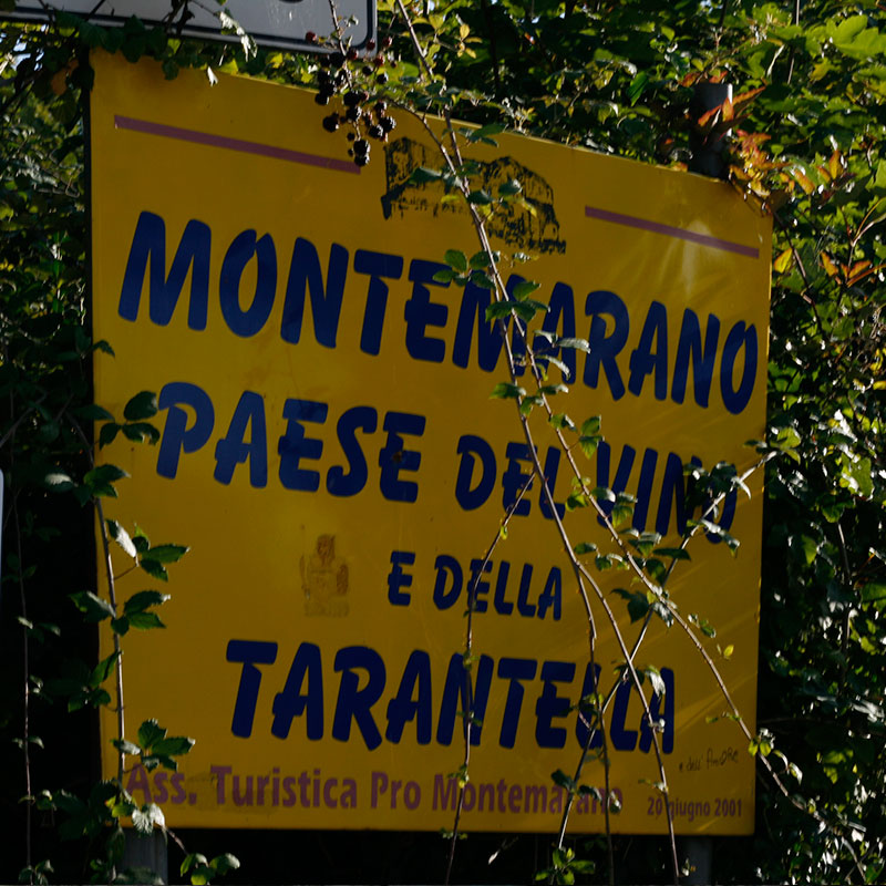 Cartello Vino di Montemarano e Tarantella Montemaranese